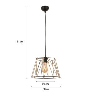Black metal chandelier Hm7566,01 D30x81hcm