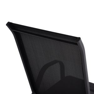 Черен метален стол Leon с текстилна седалка Hm5000,03