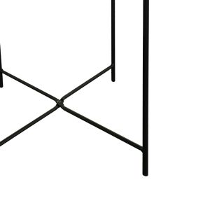 Black metal side table Caius D46x52cm