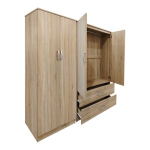 Четирикрилен гардероб Athos Sonoma 160x42x180см