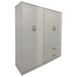 Four-door wardrobe Lego white 160x42x180cm