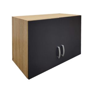 Four-door wardrobe with loft Athos I Sonoma-anthracite 160x42x240cm