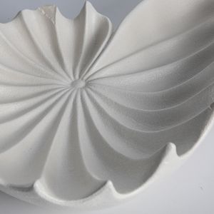 Чиния с керамична обвивка бяла 25.5x16.5x7см