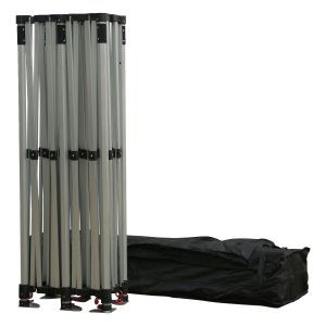 Шатра Heavy Duty със странични сенници Cressen Hm21099 сгъваема-алуминиева сребриста рама-бяла 3x6x3.4hm