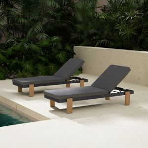 Chaise longue Baron Sm6484.10 heat transfer aluminum-olefin gray 203x77x31cm