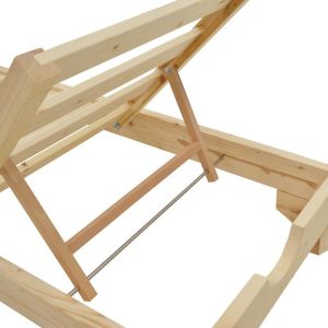 Шезлонг Fendy ела в естествен цвят 71.5x200x24см