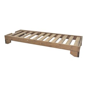 Шезлонг Fendy от ела в цвят орех 71.5x200x24см