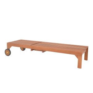 Шезлонг Sunnie меранти дърво в естествен нюанс 200x65x35см