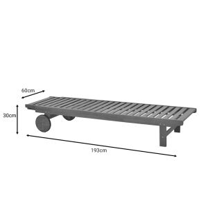 Шезлонг Weylar от акация масив 60x193x30
