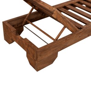 Шезлонг Wooden Heavy Duty Macedonia, орех, 204x77,5x29cm Hm5646,01
