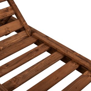 Шезлонг Wooden Heavy Duty Macedonia, орех, 204x77,5x29cm Hm5646,01