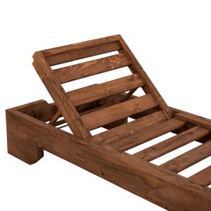 Шезлонг Wooden Heavy Duty Macedonia, орех, 204x77,5x29cm Hm5646,01