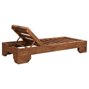 Шезлонг Wooden Heavy Duty Macedonia, орех, 204x77,5x29cm Hm5646,01