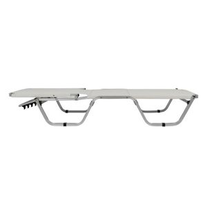 Шезлонг алуминиево бяло 195x53-60x30cm Hm5071,03