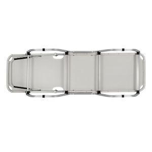 Шезлонг алуминиево бяло 195x53-60x30cm Hm5071,03
