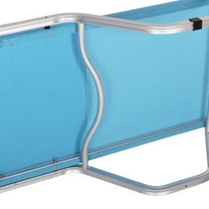 Шезлонг алуминиево светло синьо 60x195x30cm Hm5071,08