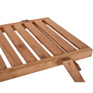 Шезлонг масивно дърво Cmърч в натурален цвят 72x196x29-84cm Hm11431,03