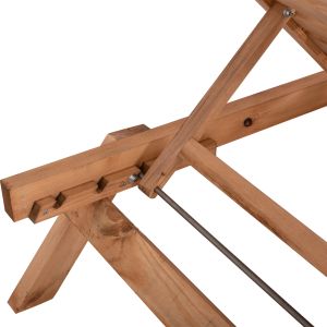 Шезлонг масивно дърво Cmърч в натурален цвят 72x196x29-84cm Hm11431,03