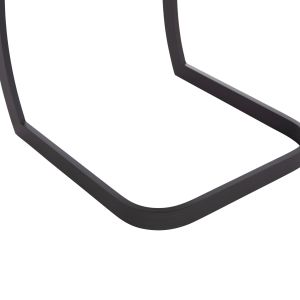 Chaise longue side table Rickon Hm6324.01 aluminum in gray color 45x48x49.5cm.