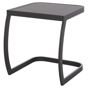 Chaise longue side table Rickon Hm6324.01 aluminum in gray color 45x48x49.5cm.