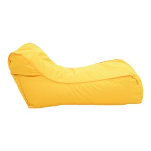 Шезлонг тип пуф Lara водоустойчив в жълт цвят 60x150x40см
