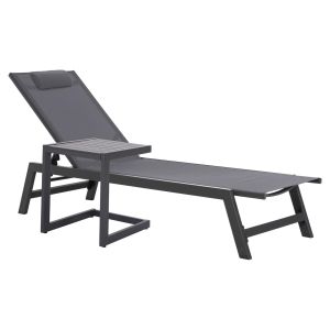 Chaise longue side table Belling Hm6274.03 aluminum in dark gray 42x43x53cm.