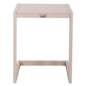 Chaise longue side table Belling Hm6274.04 aluminum in champagne color 42x43x53cm.