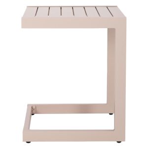 Chaise longue side table Belling Hm6274.04 aluminum in champagne color 42x43x53cm.