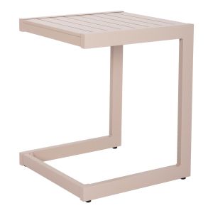 Chaise longue side table Belling Hm6274.04 aluminum in champagne color 42x43x53cm.