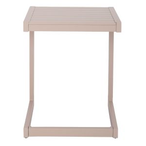 Chaise longue side table Belling Hm6274.04 aluminum in champagne color 42x43x53cm.
