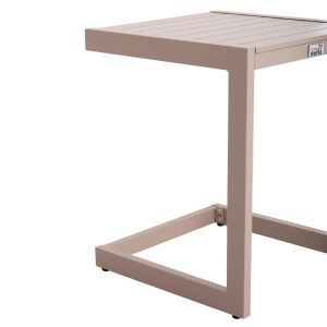 Chaise longue side table Belling Hm6274.04 aluminum in champagne color 42x43x53cm.