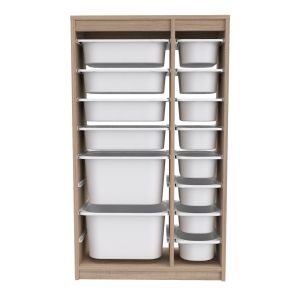 Cabinet Sani Hm18202,03 melamine in color Sonama-14 white P,e, drawers 69x29,6x112,2hcm