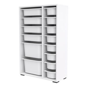 Cabinet Sani Hm18211,01 melamine in white-14 white P,e, drawers 69,5x30x109hcm