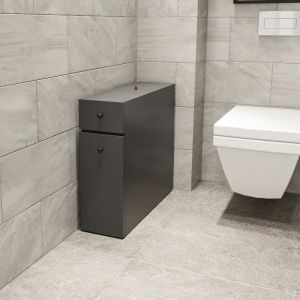 Bathroom cabinet charcoal gray melamine 19x60x55hcmhm9424,01