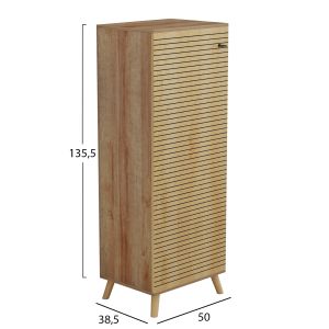 Шкаф за обувки Alvaro Hm8954,16 от меламин в натурален цвят 50χ38χ135hcm