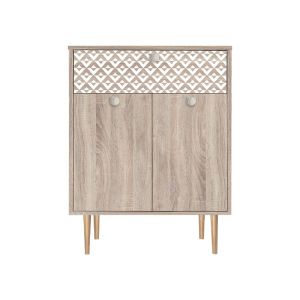 Шкаф за обувки Boho-b Home 2228 с 2 врати цвят сонома-бял 78*37*89