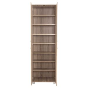 Shoe cabinet Cluse, 20 melamine in sonama oak color 60χ37χ186.5hcm Hm2403