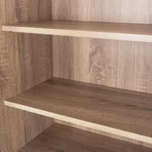 Shoe cabinet Cluse, 20 melamine in sonama oak color 60χ37χ186.5hcm Hm2403