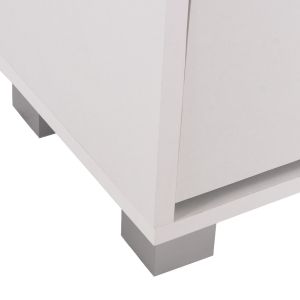 Шкаф за обувки Hm2221,05 3 Levels меламин в бял цвят 62χ24χ110hcm