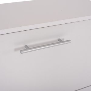 Шкаф за обувки Hm2221,05 3 Levels меламин в бял цвят 62χ24χ110hcm