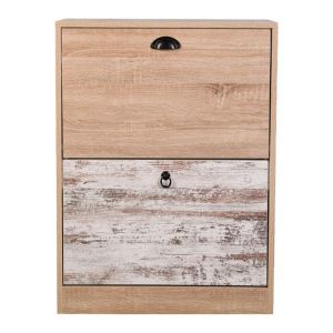 Lounge shoe cabinet in sonoma oak color with dimensions 60x23.5x81cm