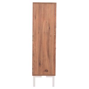 Shoe cabinet Medy Hm18187.02 melamine in anthracite and natural black legs 85x30x108.5hcm.