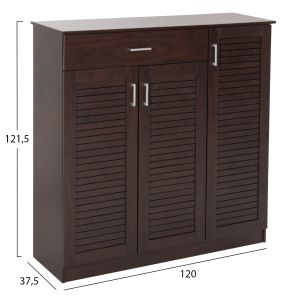 Шкаф за обувки Proby Hm9607,01 меламин цвят венге 120x37,5x121,5hcm