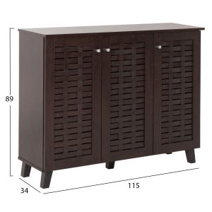 Шкаф за обувки Prody Hm9610,01 меламин цвят венге 115x34x89hcm