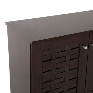 Шкаф за обувки Prody Hm9610,01 меламин цвят венге 115x34x89hcm