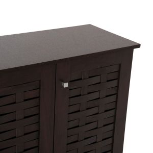 Шкаф за обувки Prody Hm9610,01 меламин цвят венге 115x34x89hcm