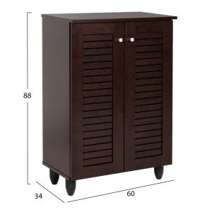 Шкаф за обувки Prolly Hm9608,01 меламин цвят венге 60x34x88h Cm