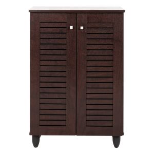 Шкаф за обувки Prolly Hm9608,01 меламин цвят венге 60x34x88h Cm