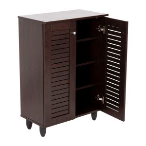 Шкаф за обувки Prolly Hm9608,01 меламин цвят венге 60x34x88h Cm