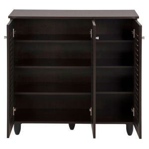 Shoe cabinet Prolly Hm9609,01 melamine wenge color 87x32x88hcm